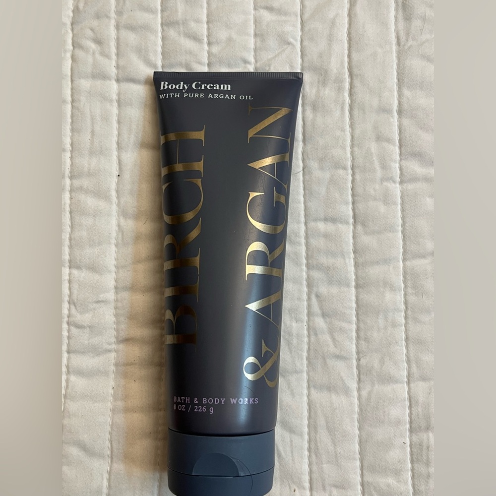 RARE DISCONTINUED Bath & Body Works Birch & Argan Moisturizing Body Cream
